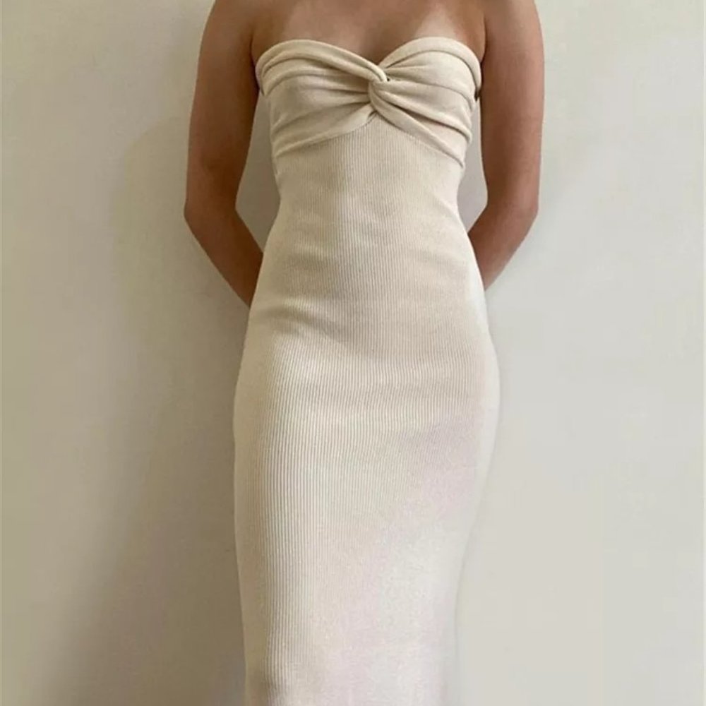 Strapless Knit Maxi Dresses